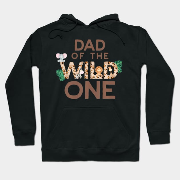 Daddy Of The Wild One Birthday 1st Safari Jungle Family Hoodie by Eduardo